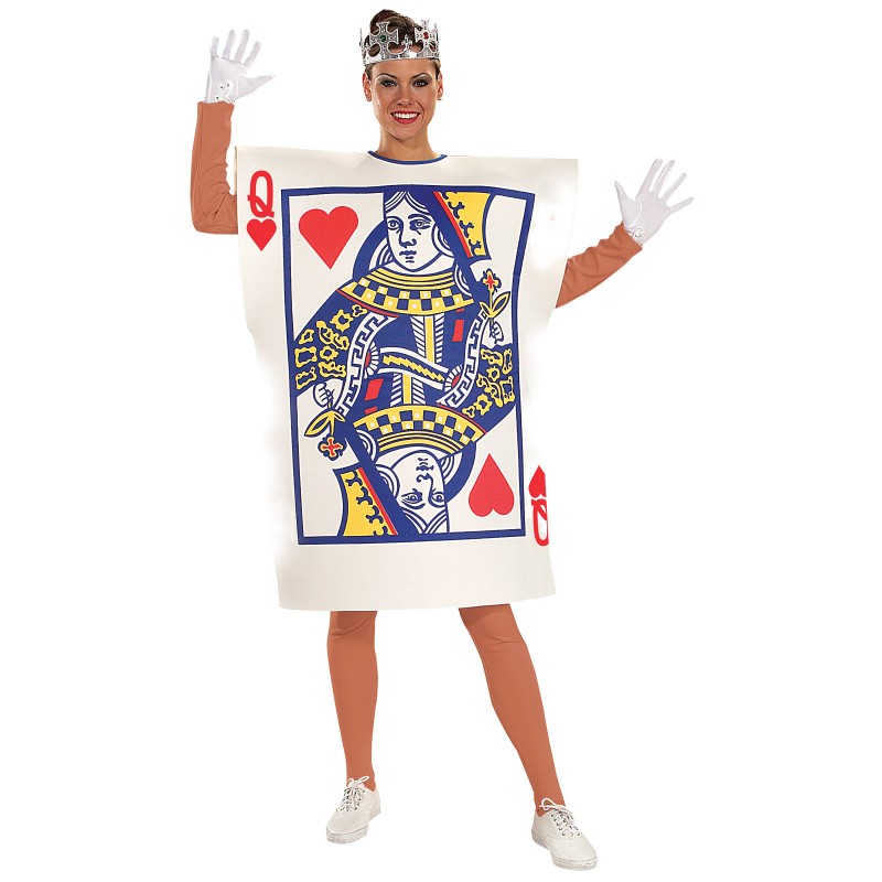 Queen Of Hearts Playing Card Adult Costume Alice In Wonderland