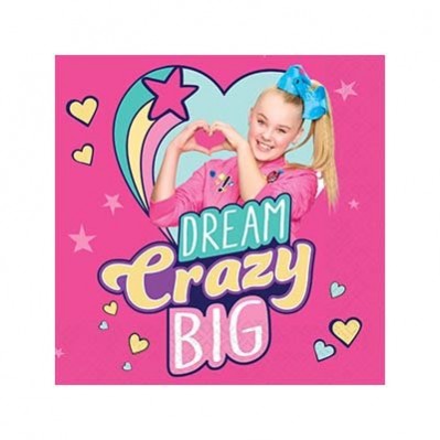 JoJo Siwa Beverage Napkins 25cm x 25cm Pack of 16