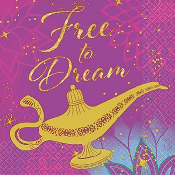 Aladdin Free to Dream Beverage Napkins 16 pk - NFS Party