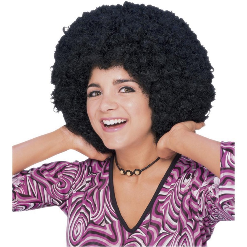 Black Afro 1980s Adult Wig - Accessory