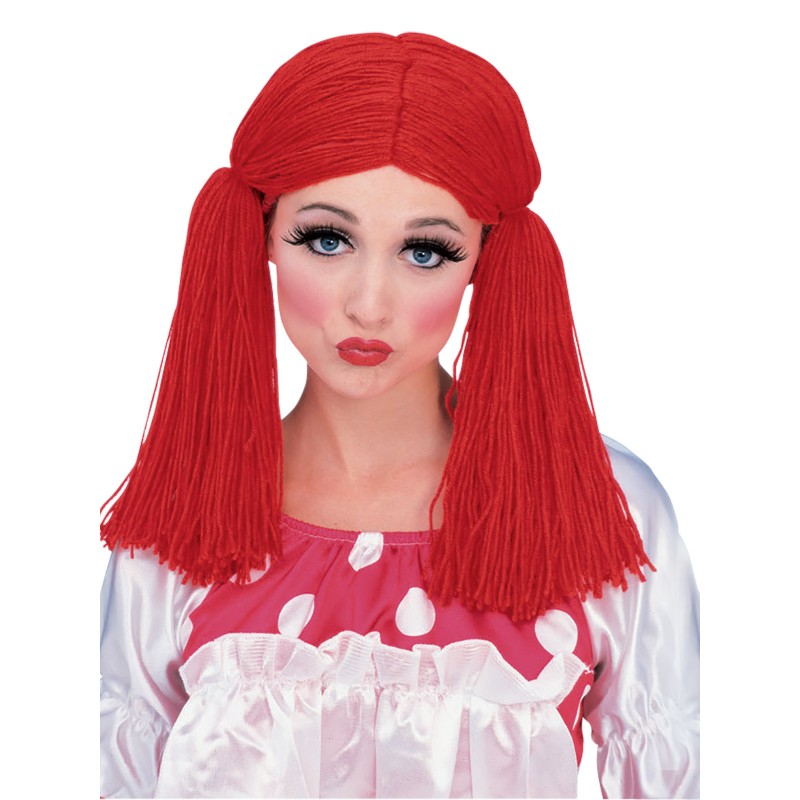 Rag Doll Halloween Girl Wig - Red Adult - Accessory