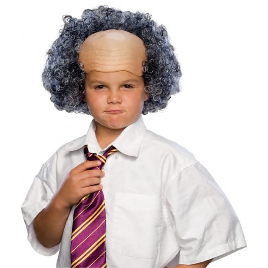 Bald Wig With Grey Curly Sides Child Fairytale - Accessory