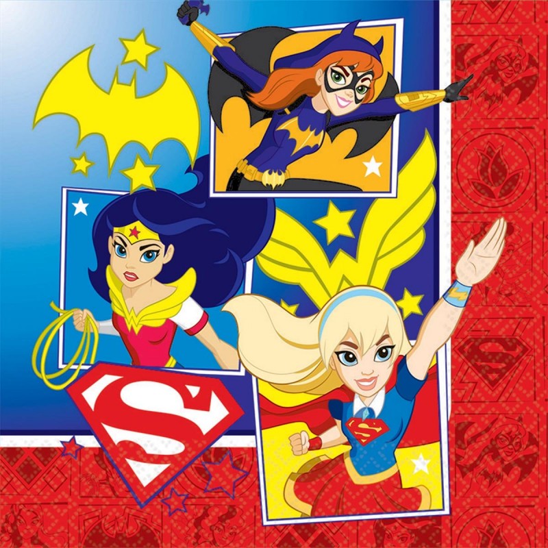 Super Hero Girls Party Supplies - Lunch Napkins