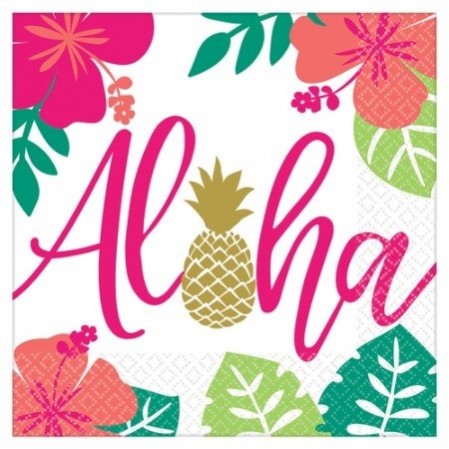 Hawaiian Luau You Had Me At Aloha Lunch Napkins 33cm x 33cm 16 pk Hawaiian Luau You Had Me At Aloha Lunch Napkins 33cm x 33cm 16 pk