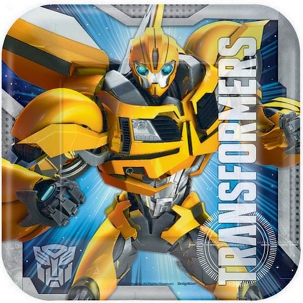 Transformers Core Square Lunch Plates 17cm 8 pk