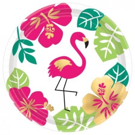 Hawaiian Luau You Had Me At Aloha Round Lunch Plates 17cm 8 pk