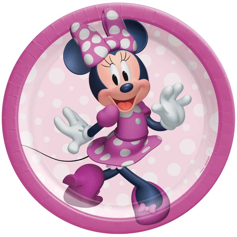 Minnie Mouse Forever Round Lunch Plates 17cm 8 pk