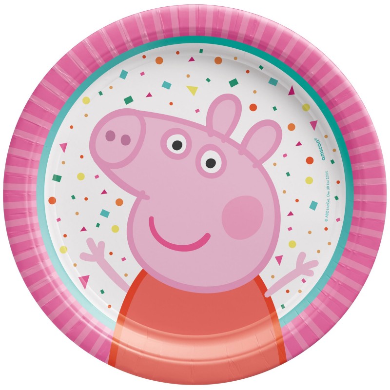 Peppa Pig Confetti Party Lunch Plates 17cm 8 pk