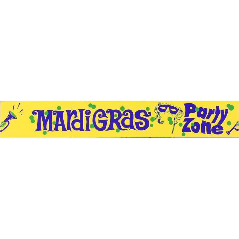 Mardi Gras Party Banner 6.1m Long - Decor