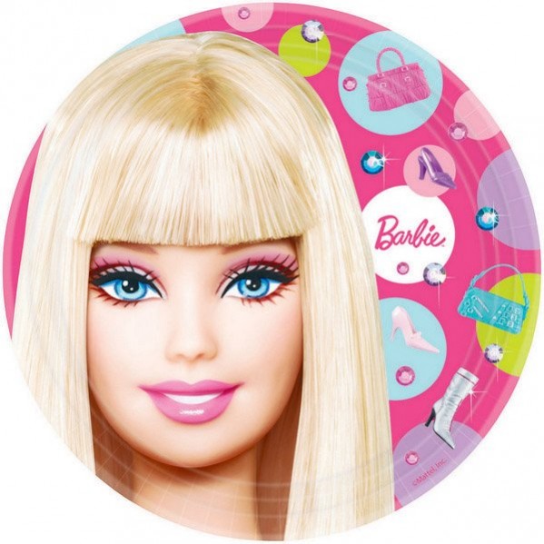 Round Barbie All Doll'd Up Dinner Plates 23cm Pack of 8