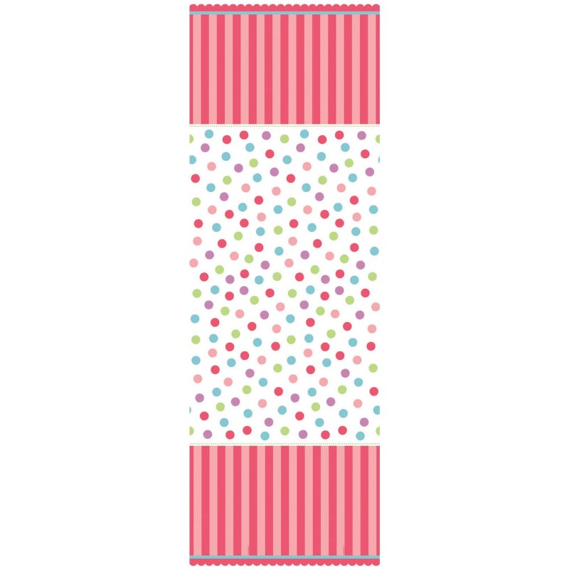 Sweet Cupcake 1st Birthday Girl Paper Table Cover 1.22m x 2.23m
