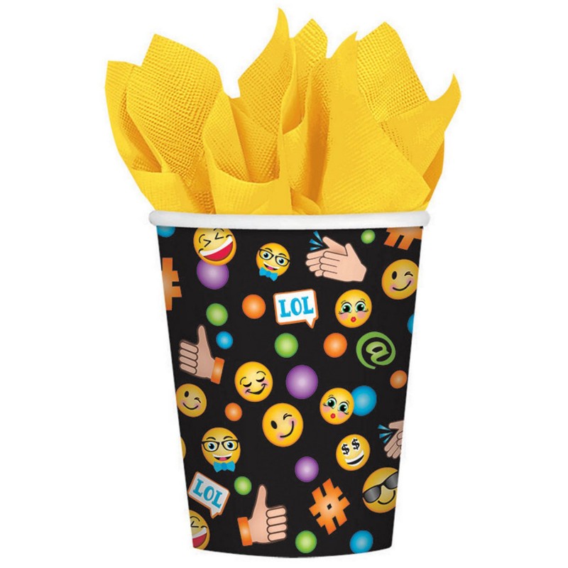 Emoji LOL Paper Cups 266ml Pack of 8