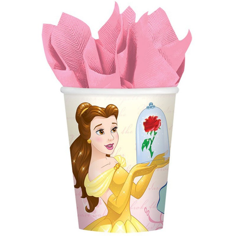 Beauty & the Beast Paper Cups 266ml Pack of 8 Express Party Supplies