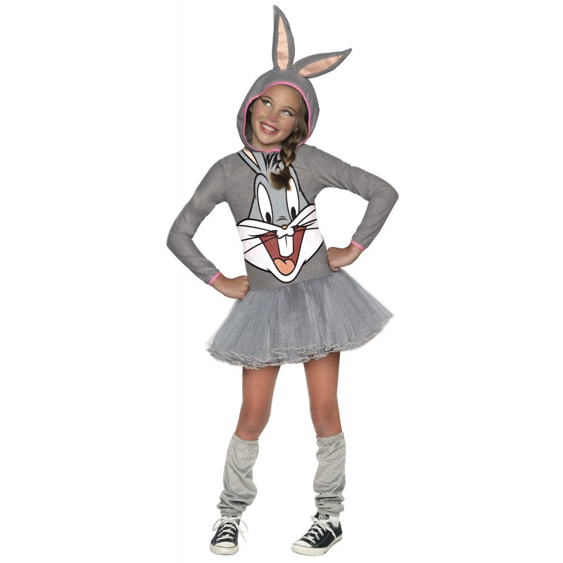 Bugs Bunny Looney Tunes Girls Hooded Child Costume