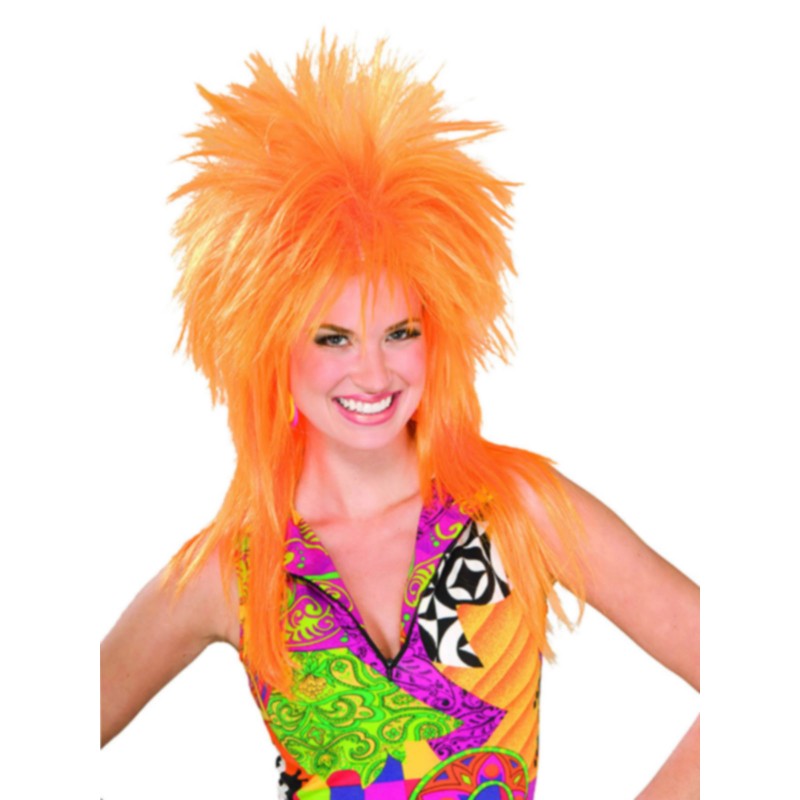 Orange Burst Adult Wig 1980s - Accessory