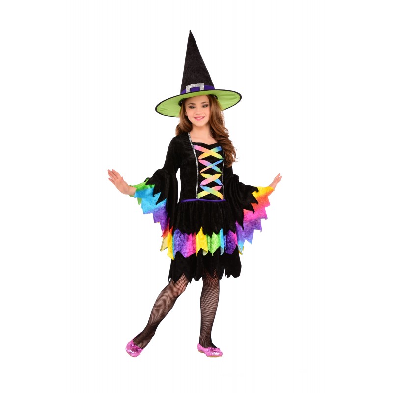 Rainbow Witch Child Costume