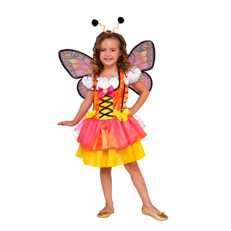 Glittery Orange Butterfly Animals Child Costume