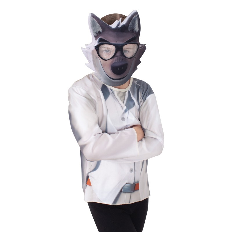 Bad Guys Mr Wolf Child Costume Top & Mask