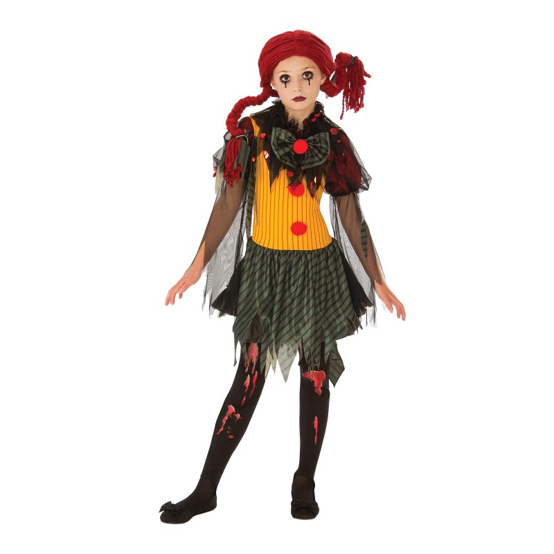 Zombie Girl Clown Child Costume Halloween