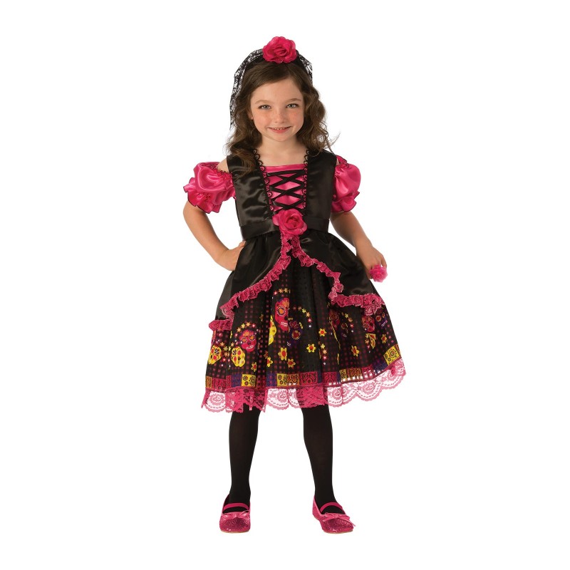 Day Of The Dead Halloween Girl Child Costume