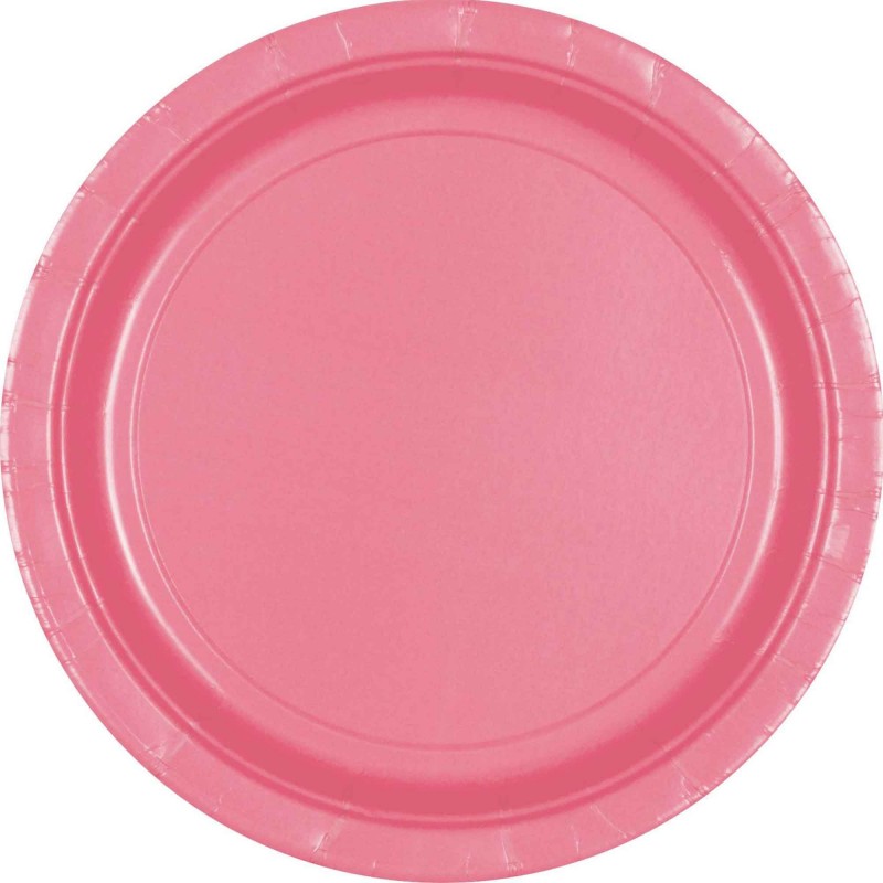 New Pink Round Dinner Plates 23cm 20 pk Express Party Supplies