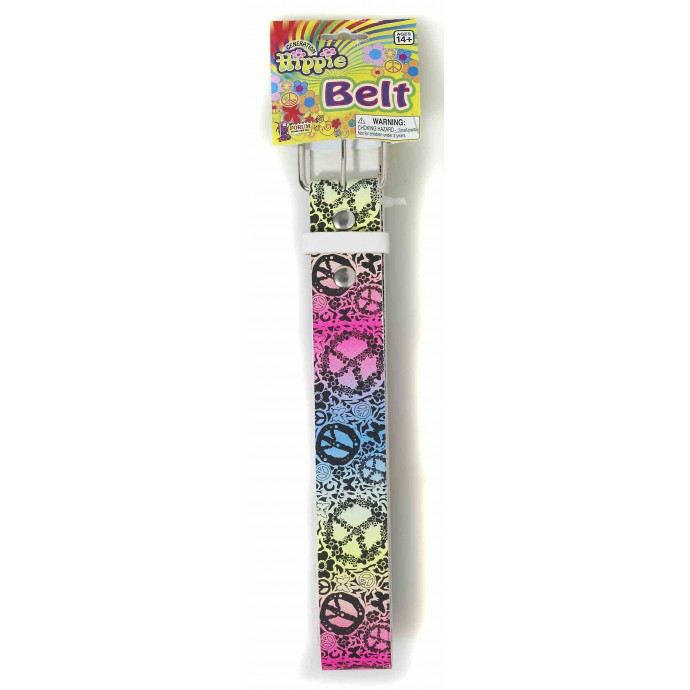 Hippie 1960s Peace Belt Adult - Accessory
