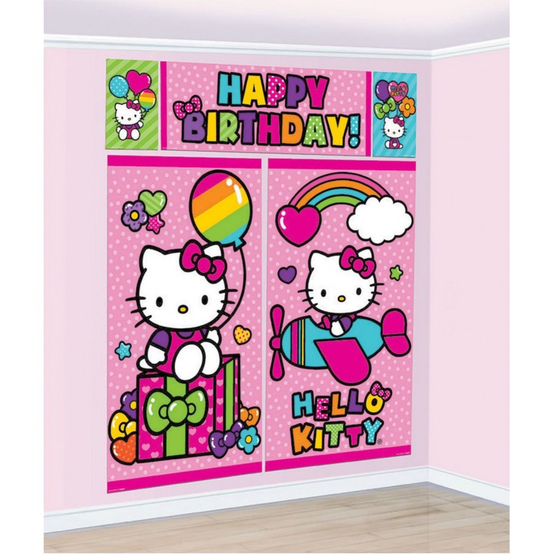Hello Kitty Rainbow Scene Setters 5 pk