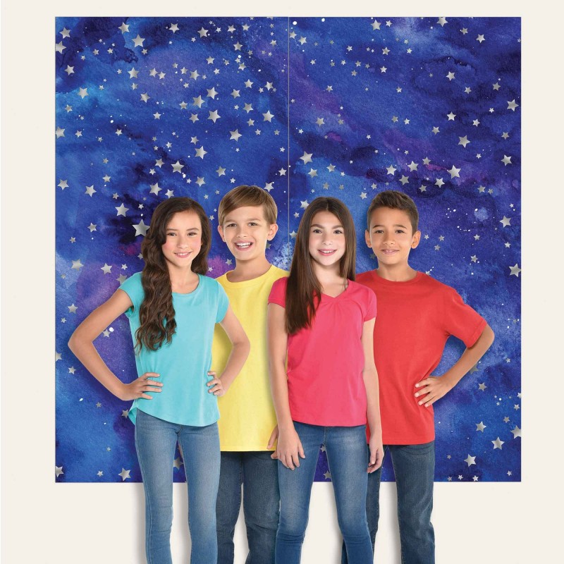 Galaxy Backdrop Scene Setters 2 x 82cm x 165cm 2 pk