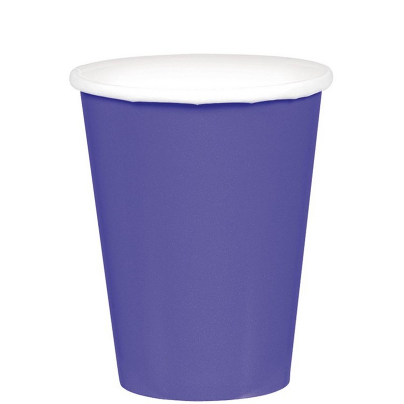 New Purple Paper Cups 266ml Pack of 20