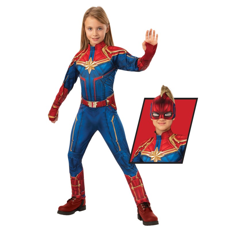 Captain Marvel Deluxe Hero Girl Child Suit