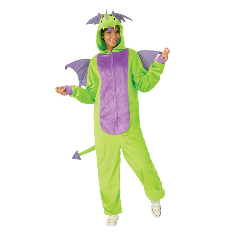 Green Dragon Mythical Furry Onesie Adult Costume