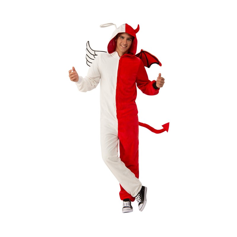 Angel Or Demon Furry Onesie Adult Costume
