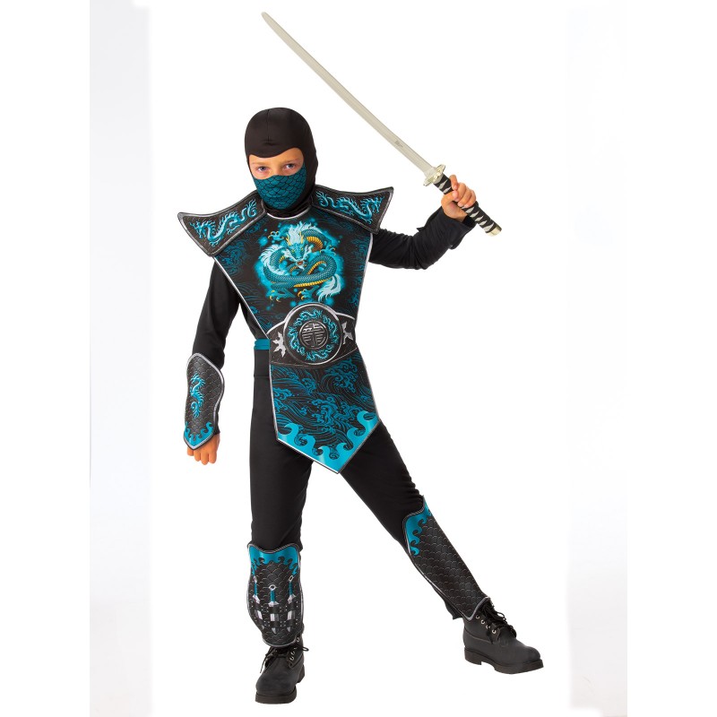 Blue Dragon Ninja Japanese Child Costume