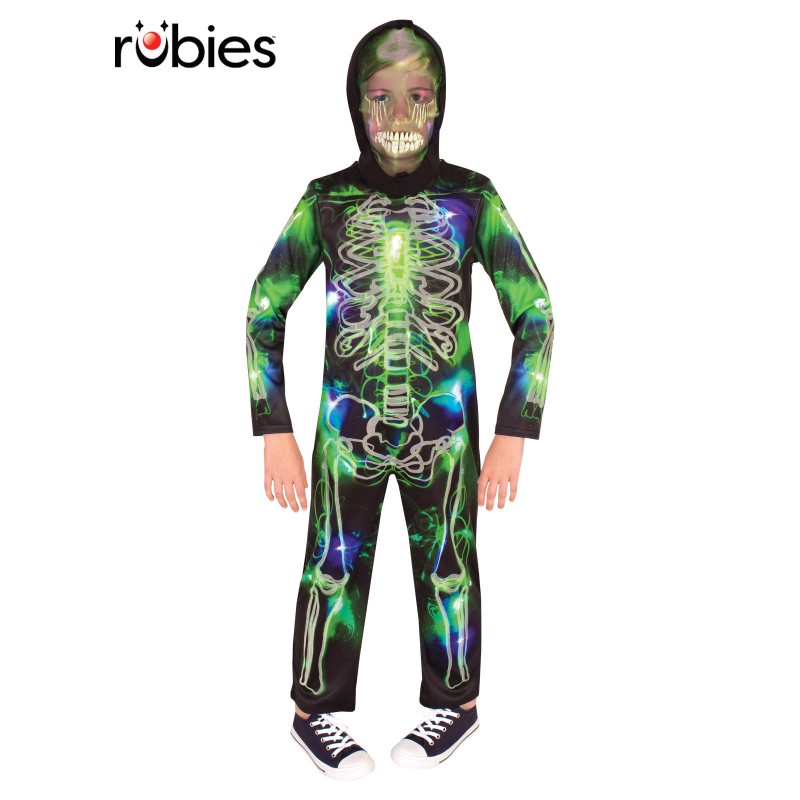 Spooky Glow In The Dark Skeleton Halloween Boy Child Costume