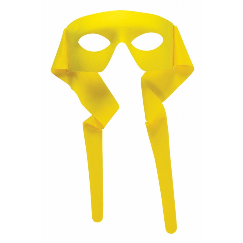 Hero Superheroes & Villains Mask With Rear Tie - Yellow for Adult - Accessory