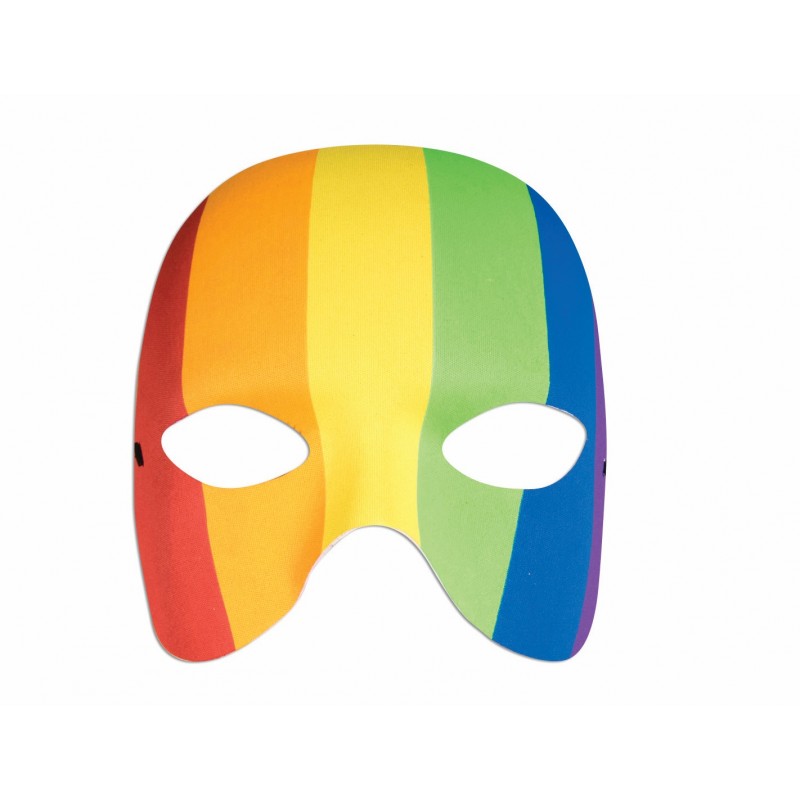 Rainbow Half Mask for Adult Mardi Gras - Accessory