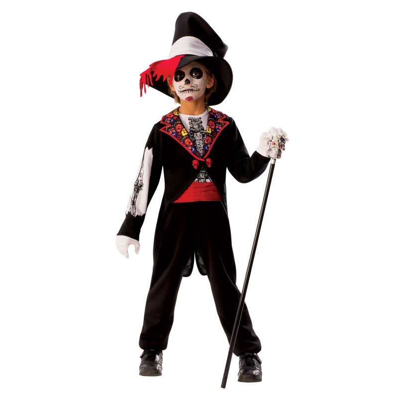 Day Of The Dead Boys Child Costume Halloween