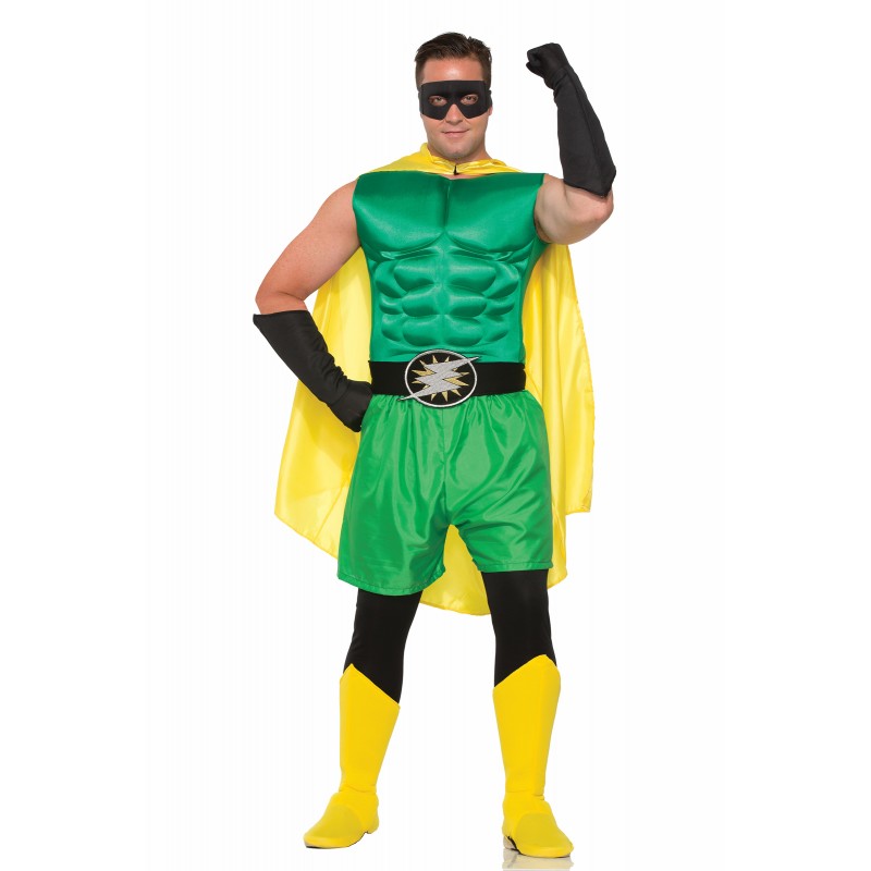 Green Hero Superheroes & Villains Muscle Chest for Adult - Accessory Green Hero Superheroes & Villains Muscle Chest for Adult - Accessory