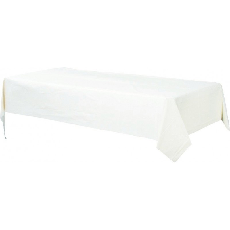Frosty White Plastic Table Cover 1.37m x 2.74m