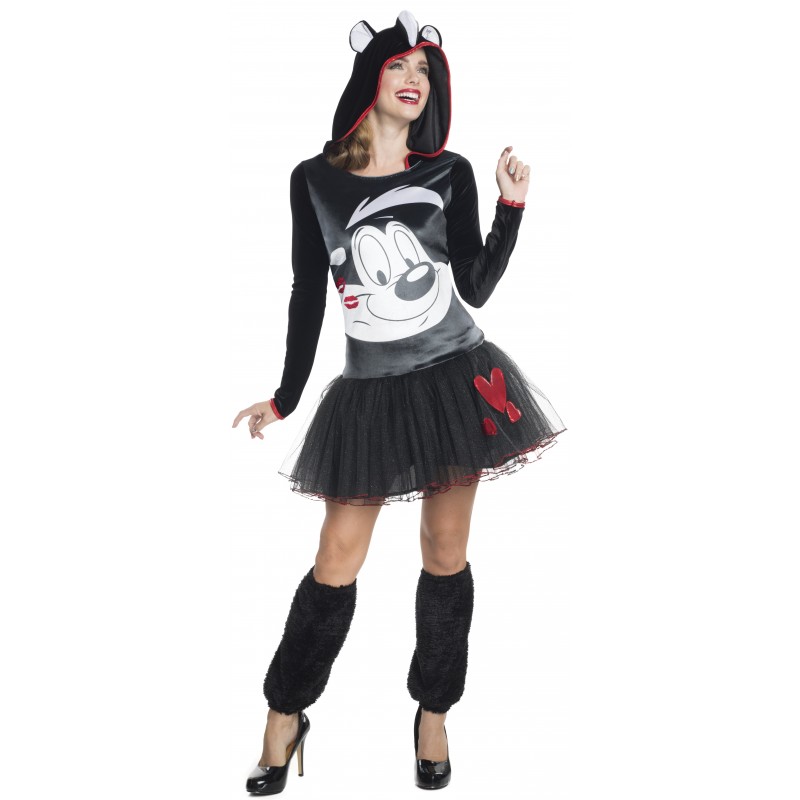 Pepe Le Pew Looney Tunes Hooded Tutu Adult Dress