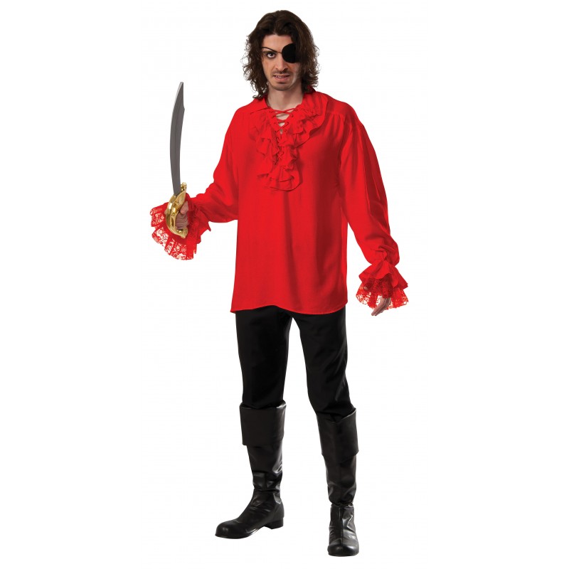 Ruffled Pirate Red Adult Shirt