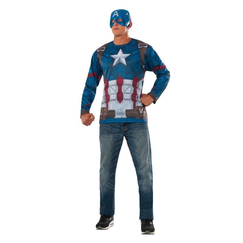 Captain America Costume Adult Top