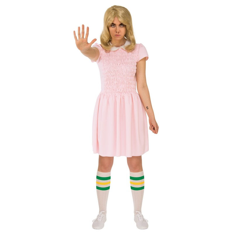 Stranger Things Eleven Pink Dress Adult Costume