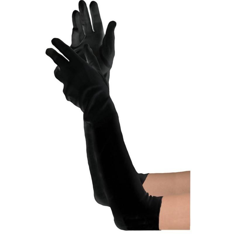 Black Long Gloves Adult Size Black Long Gloves Adult Size
