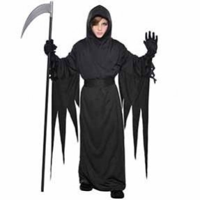 Black Halloween Terror Robe Adult Costume