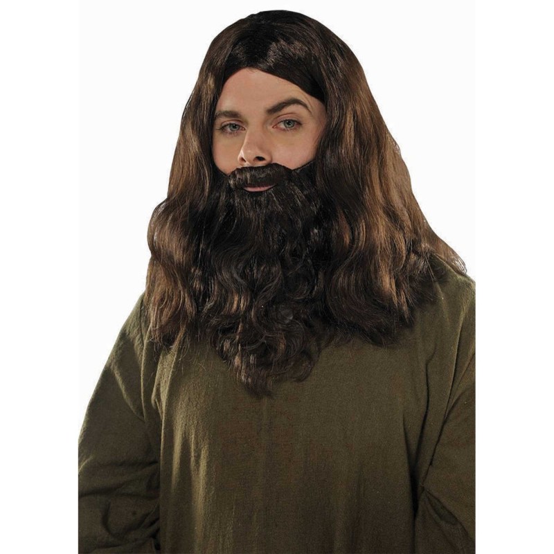 Fairytale Party Supplies - Wig & Beard Set Brown