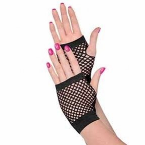 Awesome 80's Party Supplies - Fishnet Gloves Black