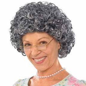 Feeling Groovy & 60's Party Supplies - Curly Granny Wig