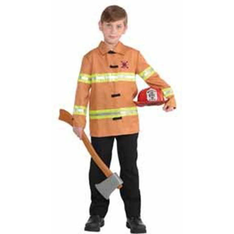 Firefighter Jacket Boy's Costume Up to 10 Years of Age / 134cm
