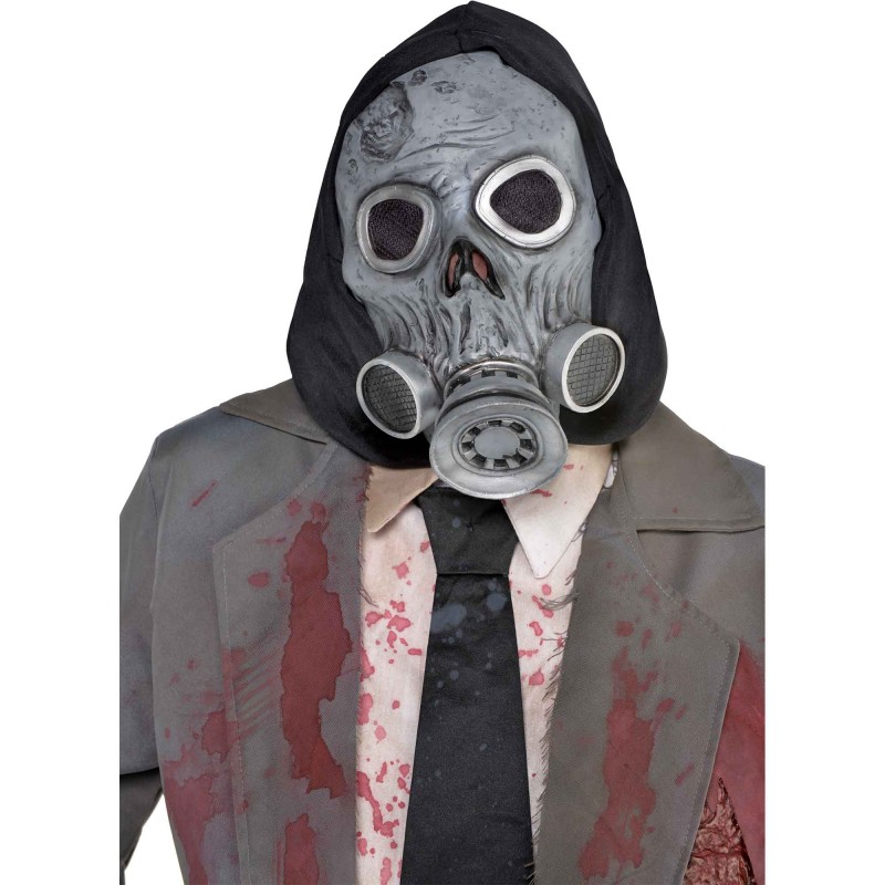 Zombie Hooded Gas Mask Adult Size